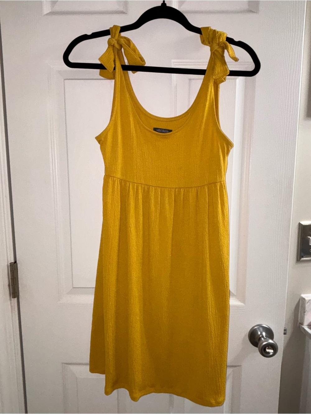 wild fable Bright Yellow Tie-Shoulder Mini Dress
